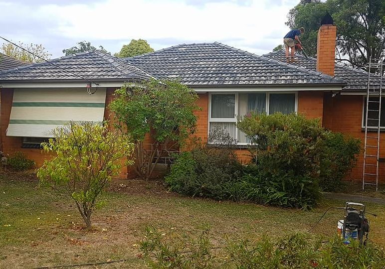 before roof restoration